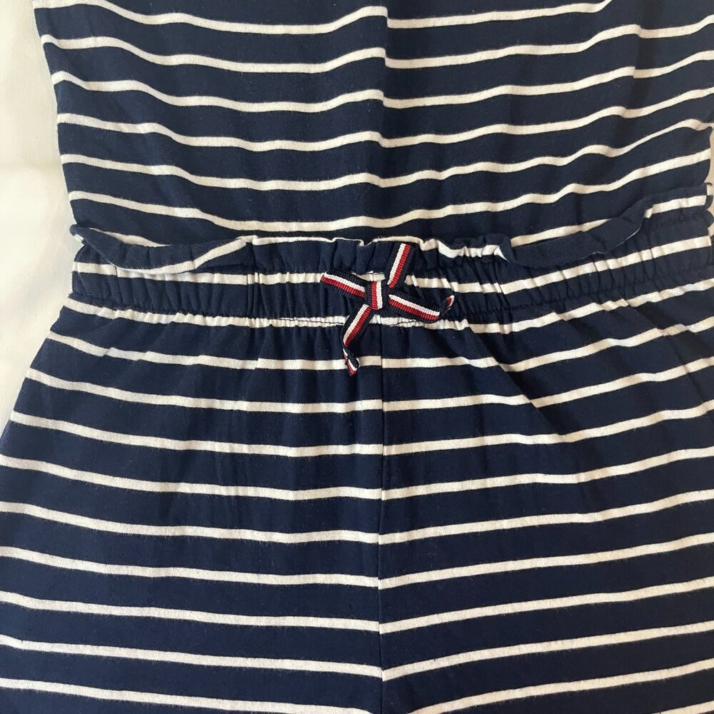 Tommy Hilfiger. Girls' jumpsuit size M (8/10). Striped in blue. Made in China. - Picture 4 of 7